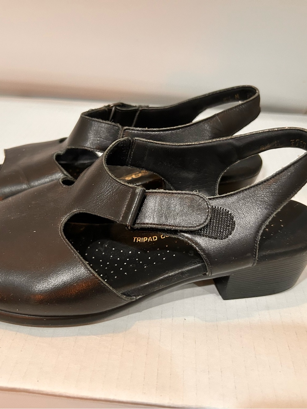 SAS Women’s 8.5 M Tripad Black Comfort Slingback Heels